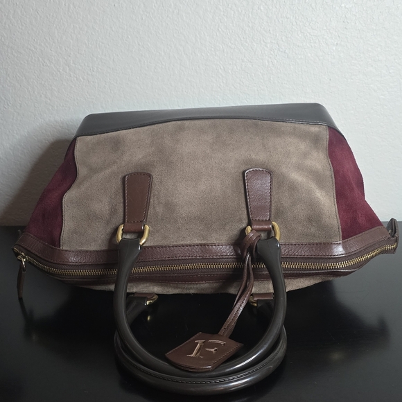 Furla Colorblock Suede/Candy Everyday HandBag - Picture 6 of 15